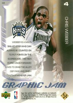 2000-01 Upper Deck - Graphic Jam #G3 Chris Webber Back