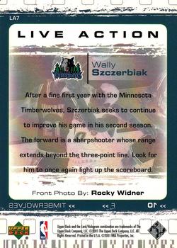 2000-01 Upper Deck - Live Action #LA7 Wally Szczerbiak Back