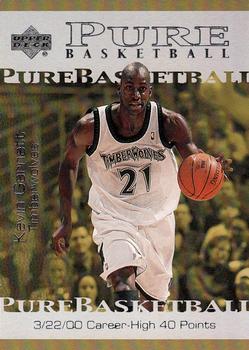 2000-01 Upper Deck - Pure Basketball #PB7 Kevin Garnett Front