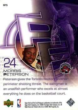 2000-01 Upper Deck - Rookie Focus #RF5 Morris Peterson Back