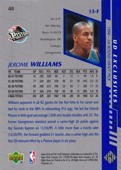 2000-01 Upper Deck - UD Exclusives Silver #48 Jerome Williams Back