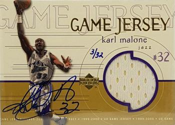 1999-00 Upper Deck - Game Jerseys Autographed #GJ56A Karl Malone Front