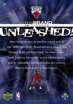 2000-01 Upper Deck - Unleashed #U7 Elton Brand Back