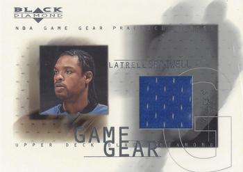 2000-01 Upper Deck Black Diamond - Game Gear #LS Latrell Sprewell Front