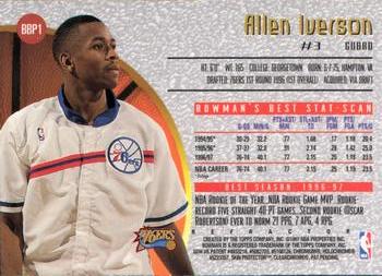1997-98 Stadium Club - Bowman's Best Preview #BBP1 Allen Iverson Back