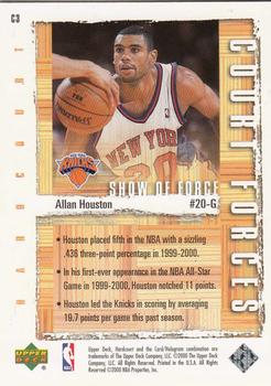 2000-01 Upper Deck Hardcourt - Court Forces #C3 Allan Houston Back