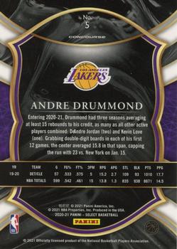 2020-21 Panini Select #5 Andre Drummond Back