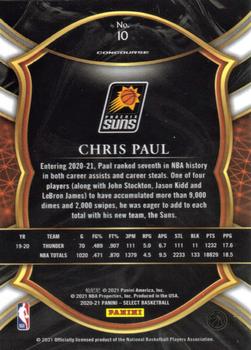 2020-21 Panini Select #10 Chris Paul Back