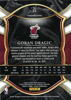 2020-21 Panini Select #22 Goran Dragic Back