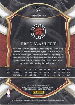 2020-21 Panini Select #29 Fred VanVleet Back
