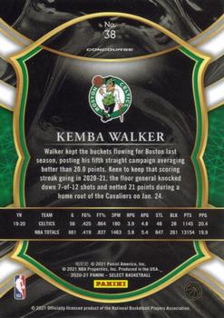 2020-21 Panini Select #38 Kemba Walker Back