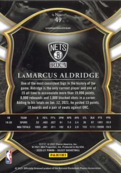 2020-21 Panini Select #49 LaMarcus Aldridge Back