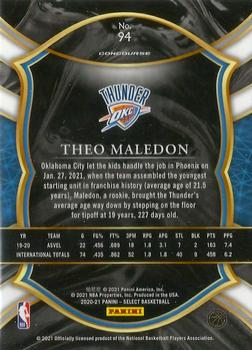 2020-21 Panini Select #94 Theo Maledon Back