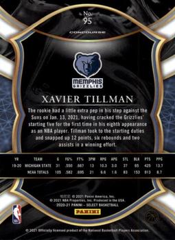 2020-21 Panini Select #95 Xavier Tillman Back