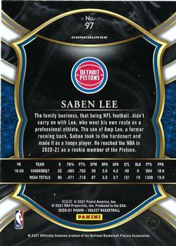 2020-21 Panini Select #97 Saben Lee Back