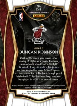 2020-21 Panini Select #154 Duncan Robinson Back