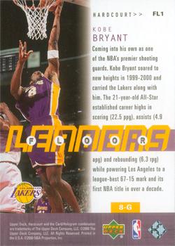 2000-01 Upper Deck Hardcourt - Floor Leaders #FL1 Kobe Bryant Back