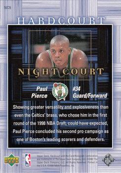 2000-01 Upper Deck Hardcourt - Night Court #NC9 Paul Pierce Back