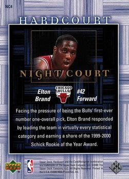 2000-01 Upper Deck Hardcourt - Night Court #NC4 Elton Brand Back