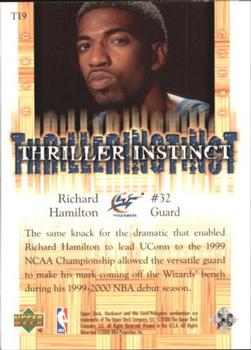 2000-01 Upper Deck Hardcourt - Thriller Instinct #TI9 Richard Hamilton Back
