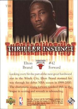 2000-01 Upper Deck Hardcourt - Thriller Instinct #TI11 Elton Brand Back