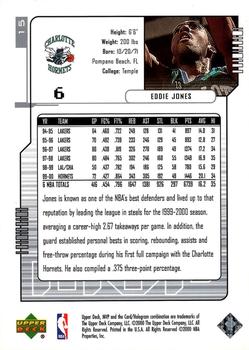 2000-01 Upper Deck MVP - Silver Script #15 Eddie Jones Back