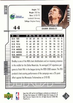 2000-01 Upper Deck MVP - Silver Script #37 Shawn Bradley Back