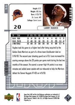 2000-01 Upper Deck MVP - Silver Script #56 Larry Hughes Back