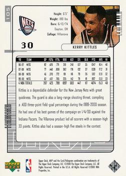 2000-01 Upper Deck MVP - Silver Script #105 Kerry Kittles Back