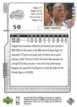 2000-01 Upper Deck MVP - Silver Script #119 Corey Maggette Back