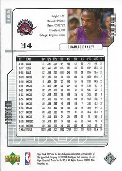 2000-01 Upper Deck MVP - Silver Script #166 Charles Oakley Back