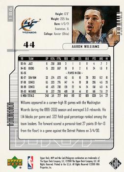 2000-01 Upper Deck MVP - Silver Script #186 Aaron Williams Back