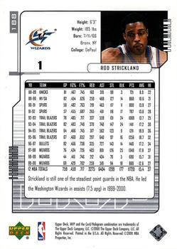 2000-01 Upper Deck MVP - Silver Script #188 Rod Strickland Back