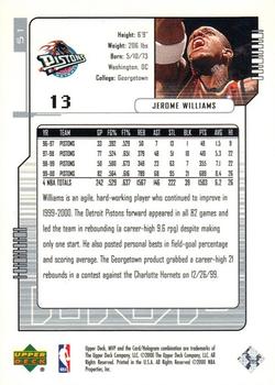 2000-01 Upper Deck MVP - Super Script #51 Jerome Williams Back