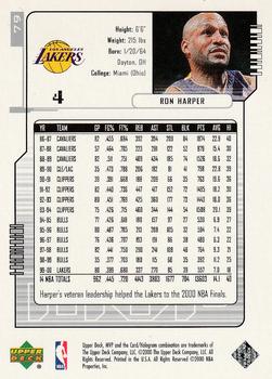 2000-01 Upper Deck MVP - Super Script #79 Ron Harper Back