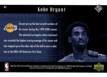 2000-01 Upper Deck MVP - MVP Theatre #M1 Kobe Bryant Back