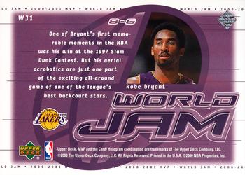 2000-01 Upper Deck MVP - World Jam #WJ1 Kobe Bryant Back