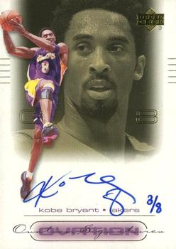 2000-01 Upper Deck Ovation - Super Signatures Gold #KB Kobe Bryant Front