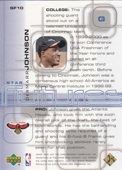 2000-01 Upper Deck Pros & Prospects - Star Futures #SF10 DerMarr Johnson Back