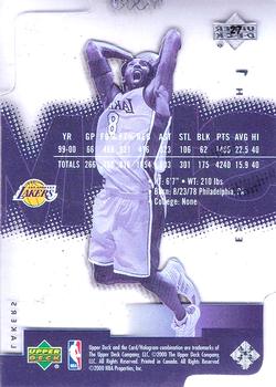 2000-01 Upper Deck Slam - Extra Strength Silver #27 Kobe Bryant  Back