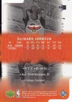 2000-01 Upper Deck Slam - Extra Strength Silver #96 DerMarr Johnson  Back