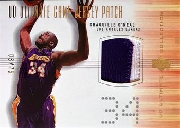 2000-01 Upper Deck Ultimate Collection - Game Jerseys Patches #SO-P Shaquille O'Neal Front