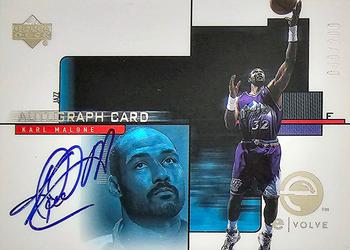 2000-01 Upper Deck - e-Card e|volve Autographs (Series One) #EC6-S Karl Malone Front