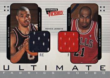 2000-01 Upper Deck Ultimate Victory - Ultimate Fabrics #UFC4 Kenyon Martin / Marcus Fizer Front
