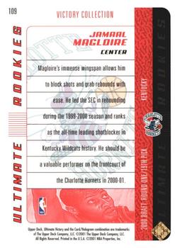 2000-01 Upper Deck Ultimate Victory - Victory Collection #109 Jamaal Magloire Back