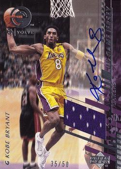 2000-01 Upper Deck - e-Card e|volve Autographed Game-Used Jerseys (Series One) #EC1-A Kobe Bryant Front