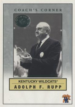2001 Fleer Greats of the Game - Coach's Corner #9CC Adolph Rupp Front