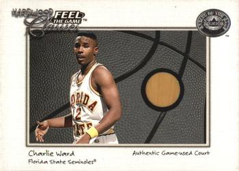 2001 Fleer Greats of the Game - Feel the Game Hardwood Classics #NNO Charlie Ward Front