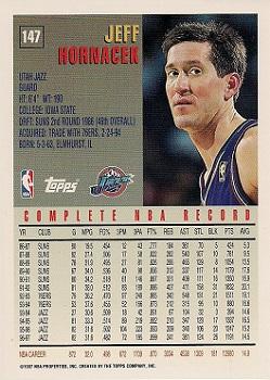 1997-98 Topps #147 Jeff Hornacek Back
