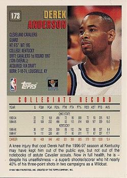1997-98 Topps #173 Derek Anderson Back